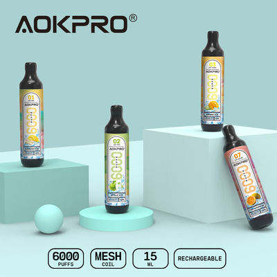 перезаряжаемые танк 15ml видимое Ejuice Подводн-ома Vape 6000 слоек 600mAh устранимый