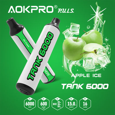 Слойки TYPE-C ручки 6000 AOKPRO устранимые Vape прокисают слойку Яблока плюс 600mAh