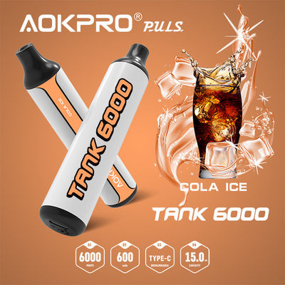50mg солят ручку 15ML 600mAh Vape льда колы Nic устранимую приправленную перезаряжаемые