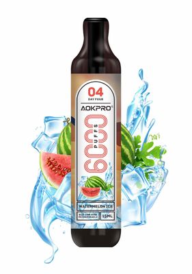 слойка 15ml 6000 Адвокатуры 600mAh слойки арбуза сока Vape никотина 5 процентов