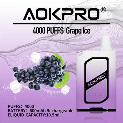 протекать Vape наполненной Пре слойки сигареты 4000 льда e виноградины 10.5ml устранимый анти-