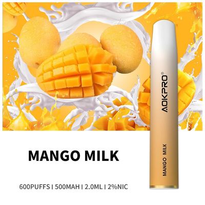 молоко 600 манго 500mAh сопит устранимый стручок Vape Vape трудный пластиковый Prefilled